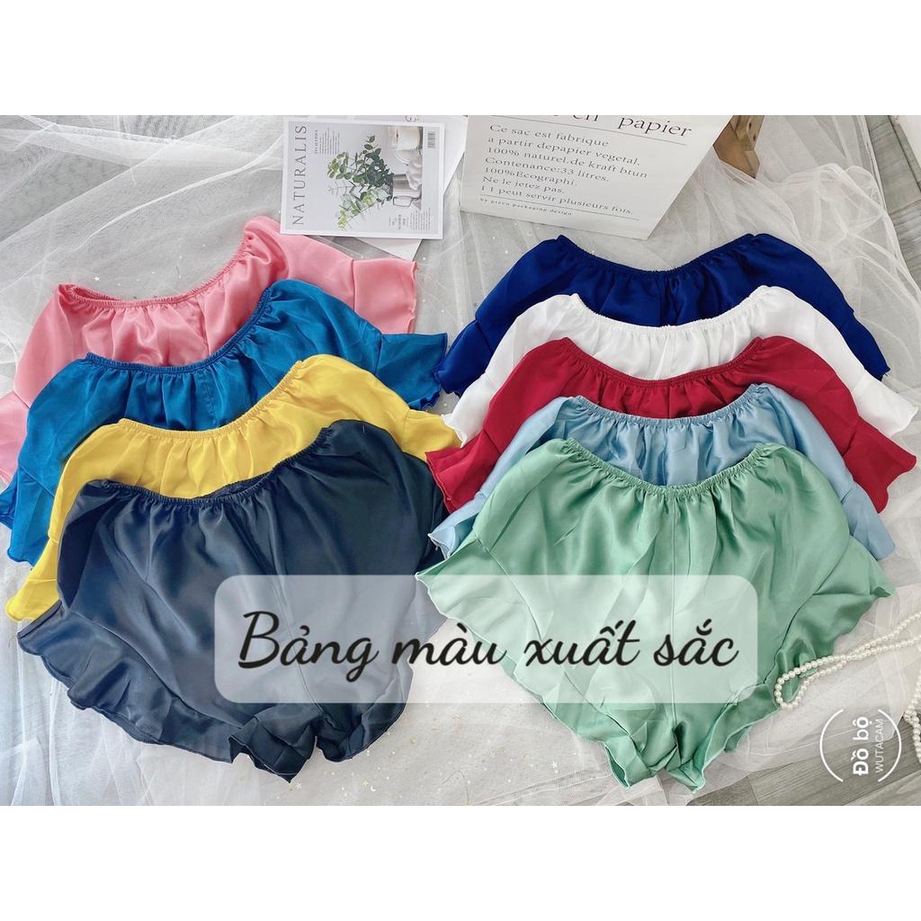Bộ ngủ hai dây sexy, đồ bộ mặc nhà, đồ lụa satin mùa hè mát mẻ