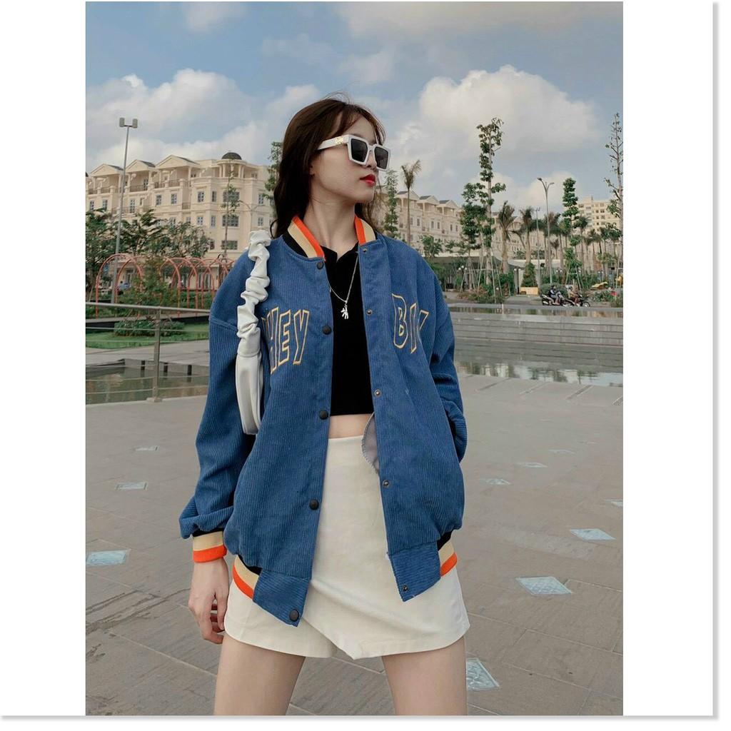 ÁO KHOÁC BOMBER , ÁO KHOÁC NHUNG BOMBER NỮ CỰC ĐẸP SIÊU XINH PHONG CÁCH HÀN QUỐC VINA 1HITSTORE