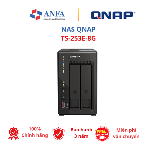 Thiết Bị Lưu Trữ Nas QNAP, Model: TS-253E-8G - Hàng chính hãng