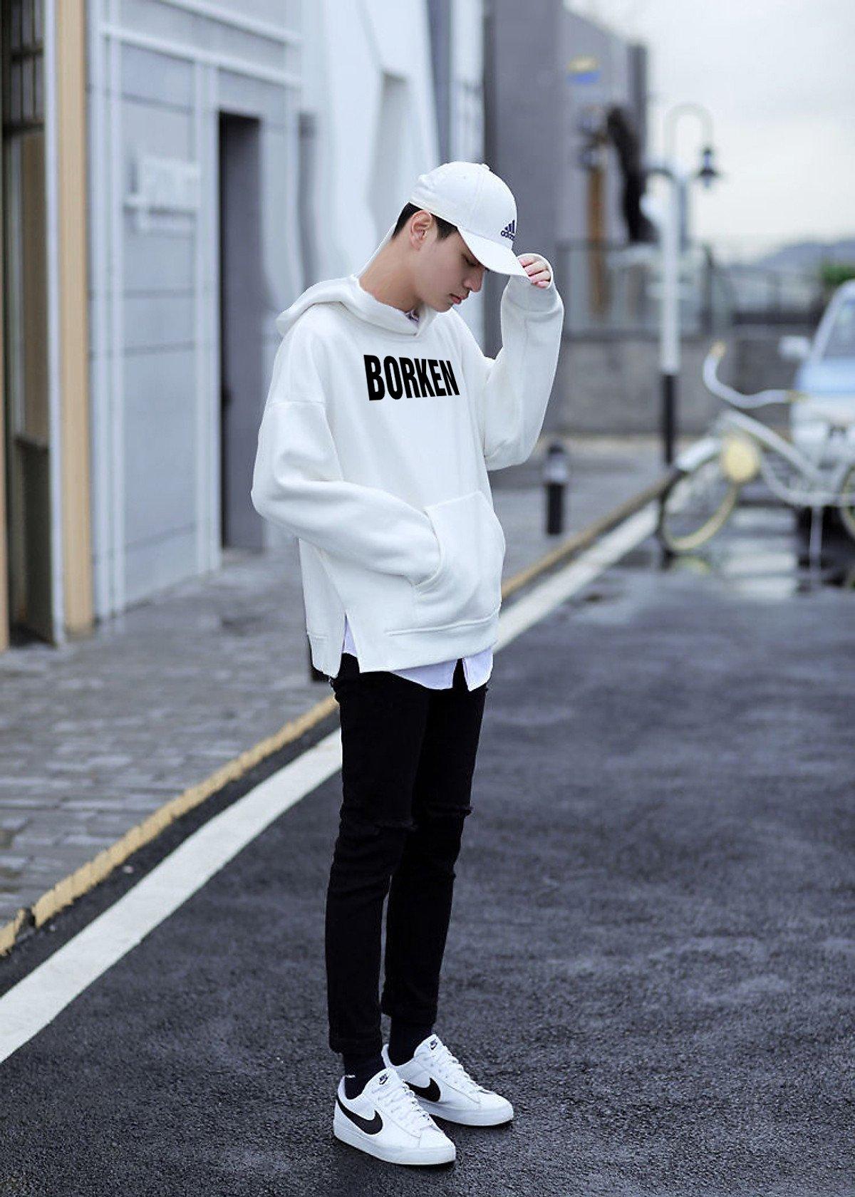 ÁO HOODIE ️️Áo Khoác Nỉ Hoodie In Broken
