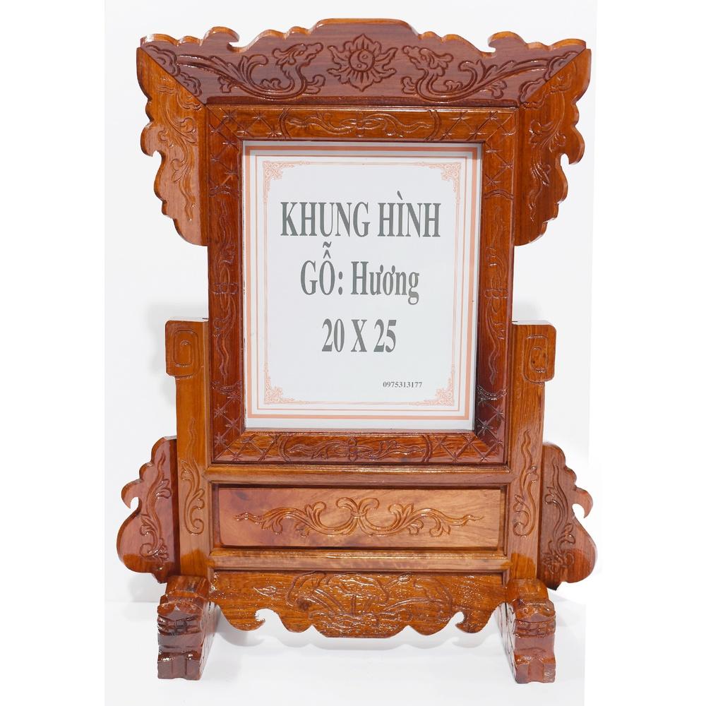 KHUNG HÌNH ẢNH THỜ GỖ HƯƠNG 20 X 25