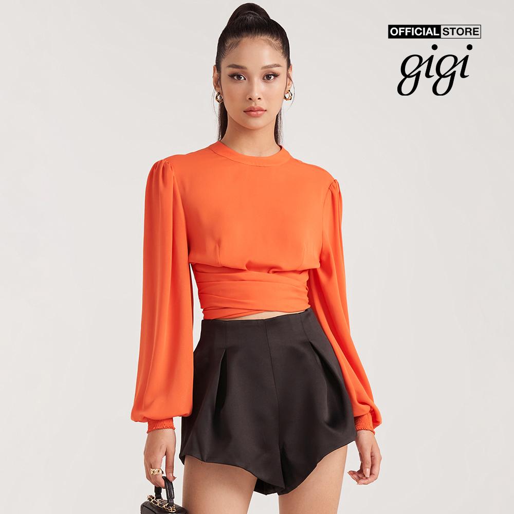 GIGI - Áo kiểu nữ tay dài cột eo nữ tính G1201T212230