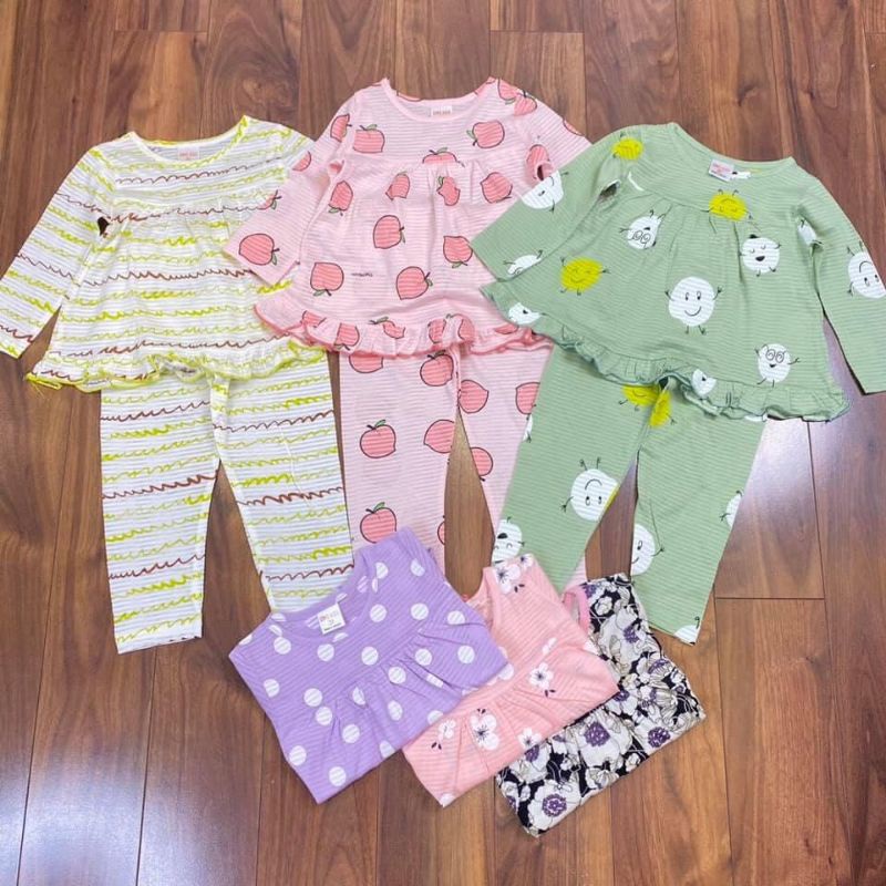 Bộ dài tay cotton giấy mỏng mát cho bé 1-6 tuổi (giao mẫu ngẫu nhiên)