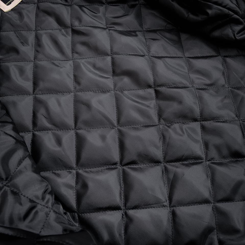 Áo Khoác Vaisity Jacket Kẻ Phối Tay da HUTTON