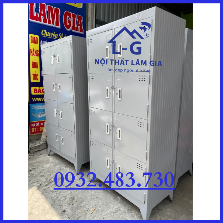 Tủ sắt hồ sơ locker văn phòng 8 cửa sơn tĩnh điện _LGTD8C