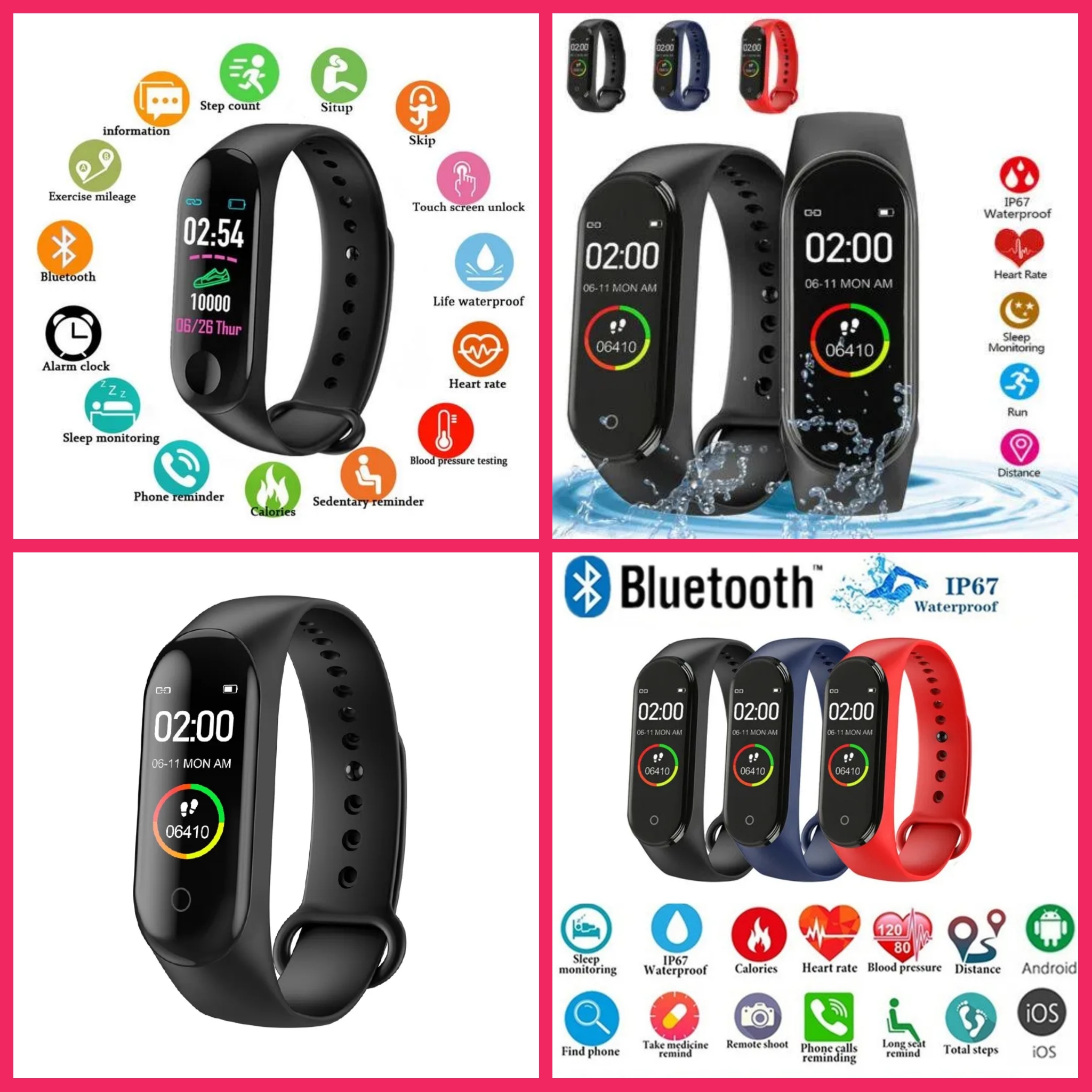 SIÊU CẤP VỚI 1 ĐỒNG HỒ ĐEO TAY ĐO NHỊP TIM BƯỚC CHÂN VẬN ĐỘNG THEO DÕI SỨC KHỎE HÀNG NGÀY THÔNG MINH MẪU MỚI HÀNG CAO CẤP