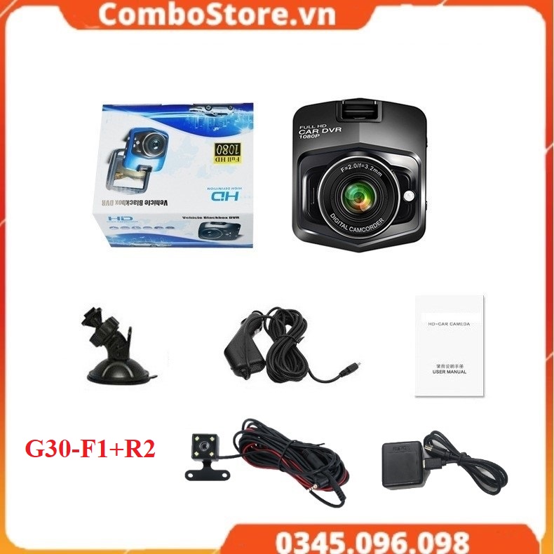 Hình ảnh Camera hành trình ô tô xe hơi G30 Full HD 1080P tích hợp camera lùi và cảm biến