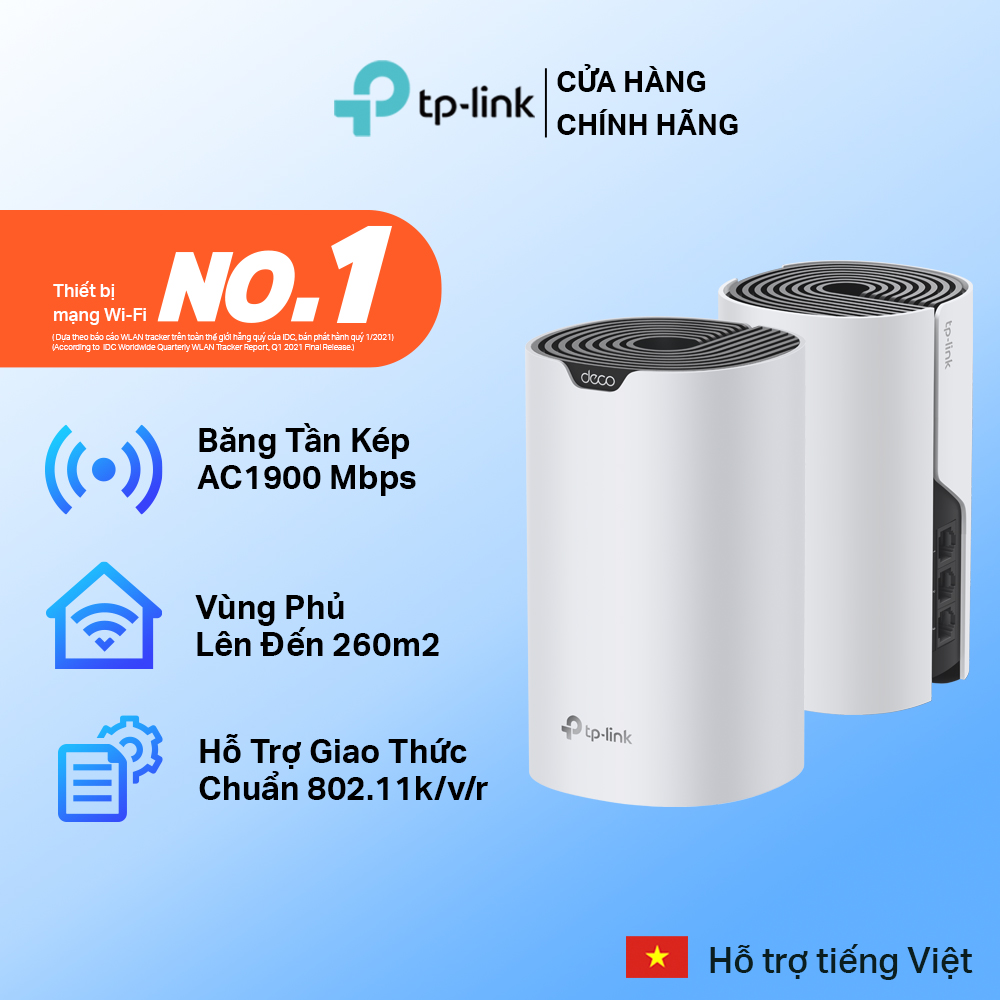 Bộ Phát Wifi Mesh Tp - Link Deco S7 Chuẩn Ac1900 - Hàng Chính Hãng - 2 - Pack