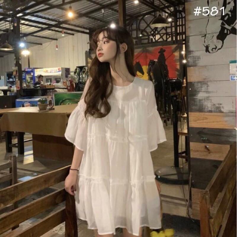 ẢNH THẬT Đầm babydoll nữ bánh bèo trắng chất voan tơ 2 lớp mới đầm nữ  công chúa dễ thương dự tiệc đầm trắng đầm tiểu thư kỷ yếu đi biển váy