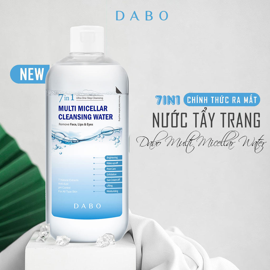 Nước tẩy trang đa năng 7 tác dụng Hàn Quốc - Dabo Multi Micellar Water 500ml