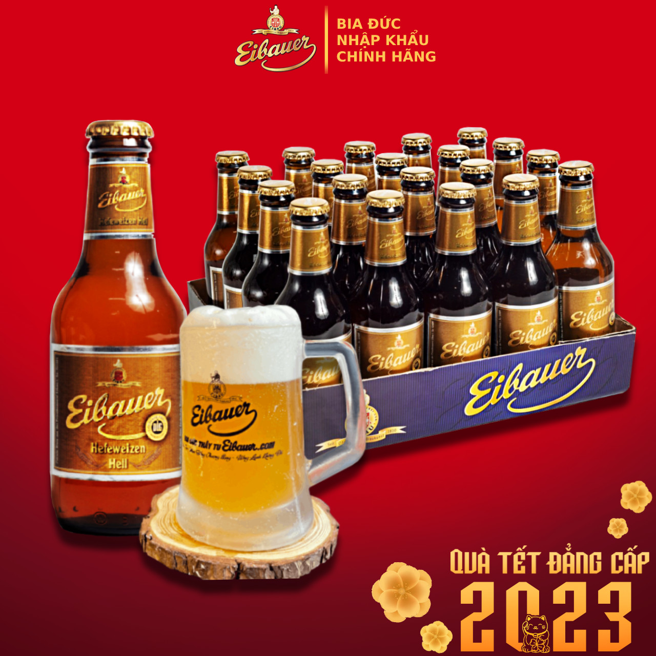 [BIA ĐỨC NHẬP KHẨU] Thùng 20 Chai Bia Thầy Tu EIBAUER HEFEWEIZEN HELL 5.2% 250ml - Bia Tươi Men Sống Thượng Hạng - Bia Đức Nhập Khẩu Chính Hãng