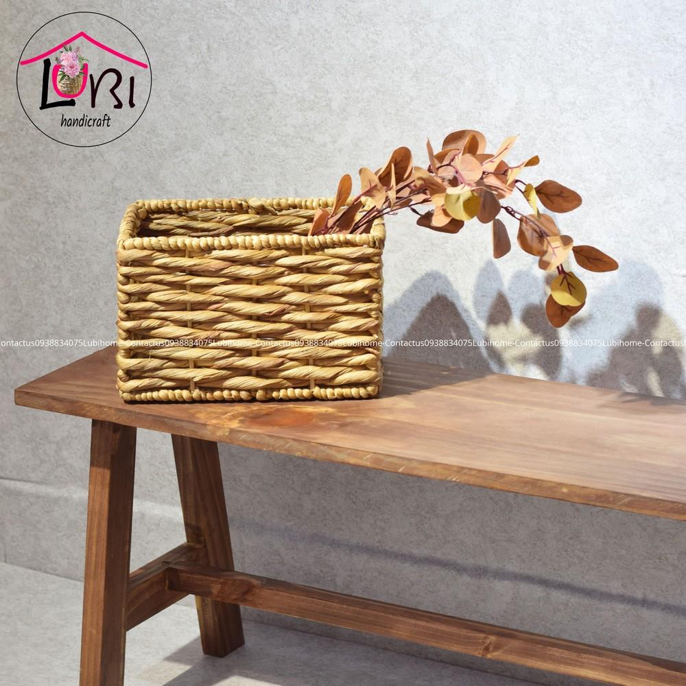 - LB081 Sọt lục bình hình chữ nhật đựng đồ đơn giản sang trọng