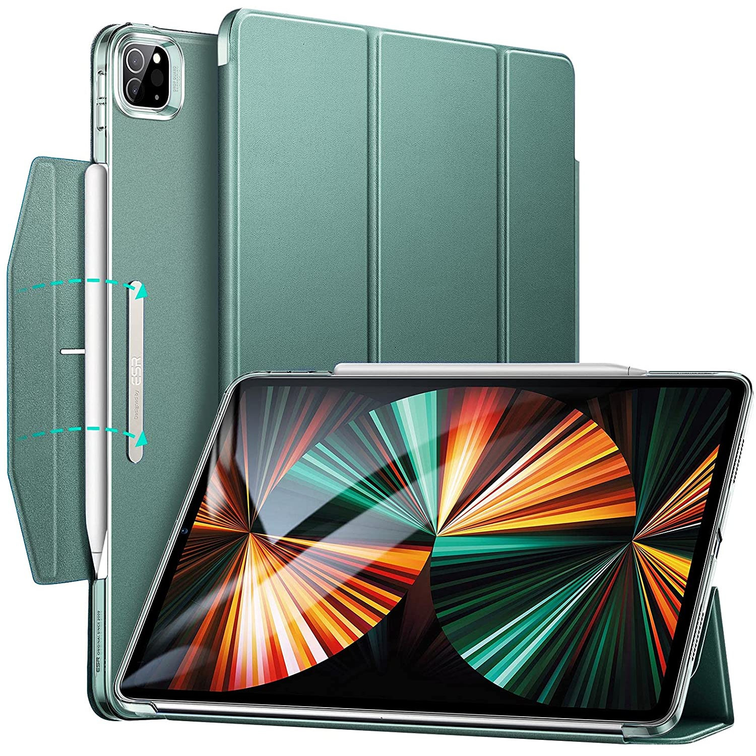 Bao Da Dành Cho iPad Pro 11 inch 2021/2022 và iPad Pro 12.9 inch 2021/2022 ESR Ascend Trifold Hard Case - Hàng Nhập Khẩu