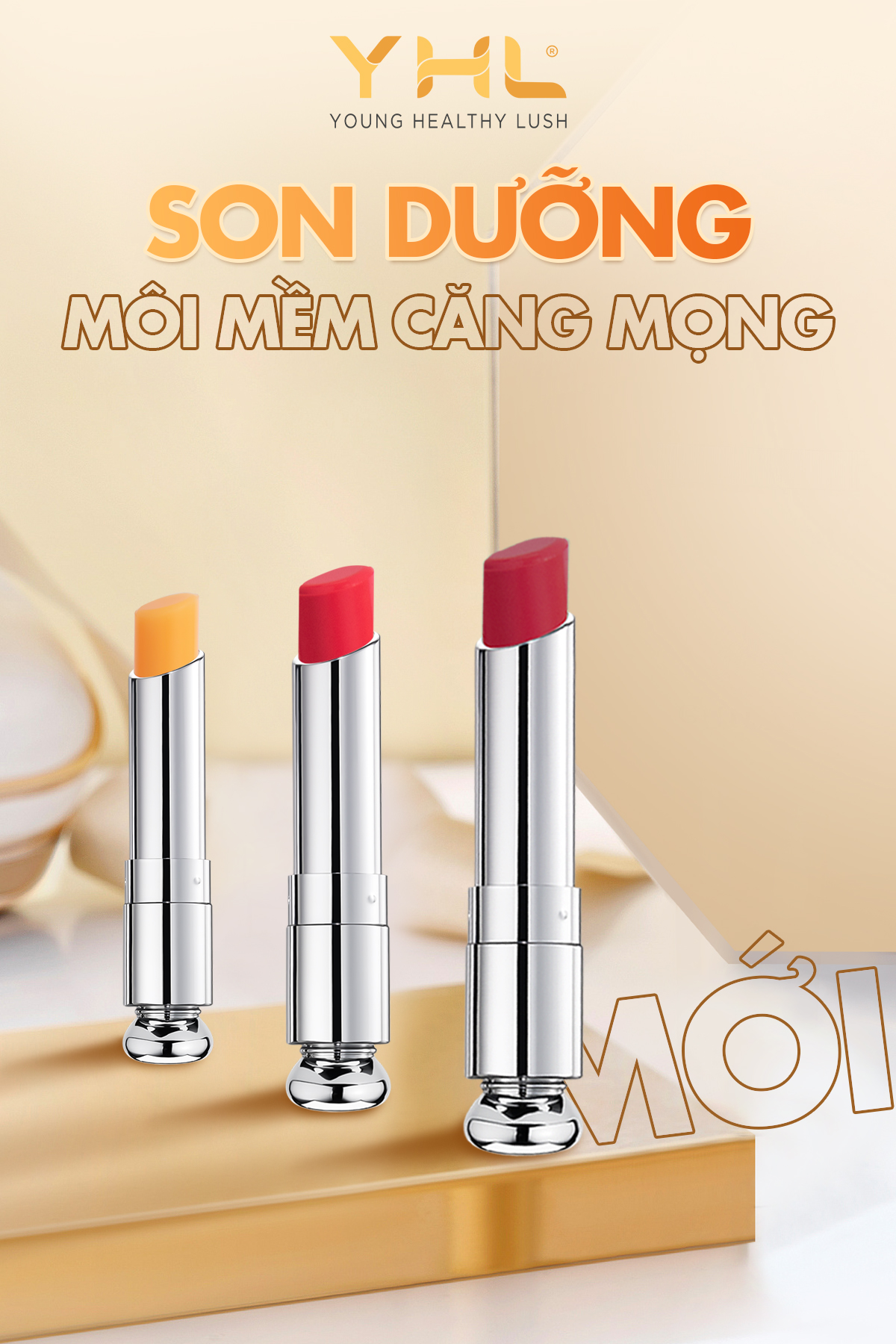 Son Dưỡng Môi Royal YHL - 03 Màu Đỏ San Hô