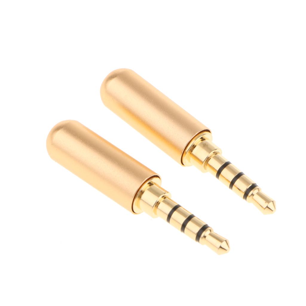 2Pcs 3.5mm Male Mono Jack To RCA Female Plug Audio Cable Adapter Connector