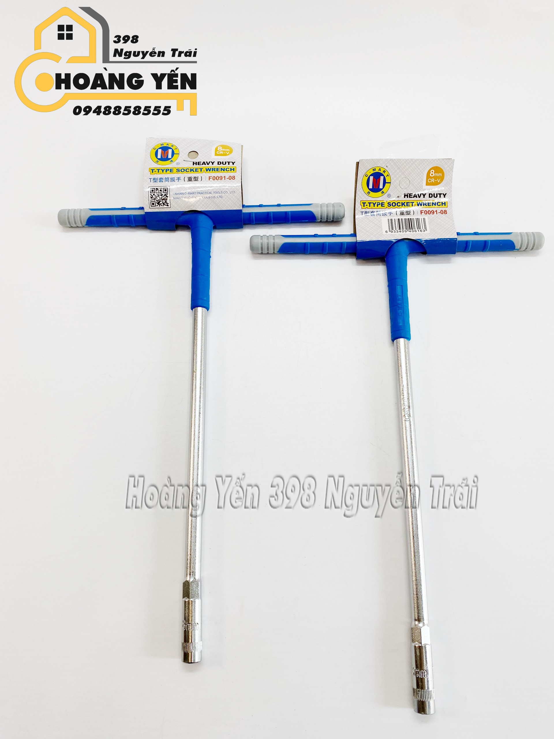 Tuýp vặn ốc chữ T 8mm, cần chữ T 8mm, cần siết chữ T 8mm cán bọc nhựa mềm C-mart F0091-08