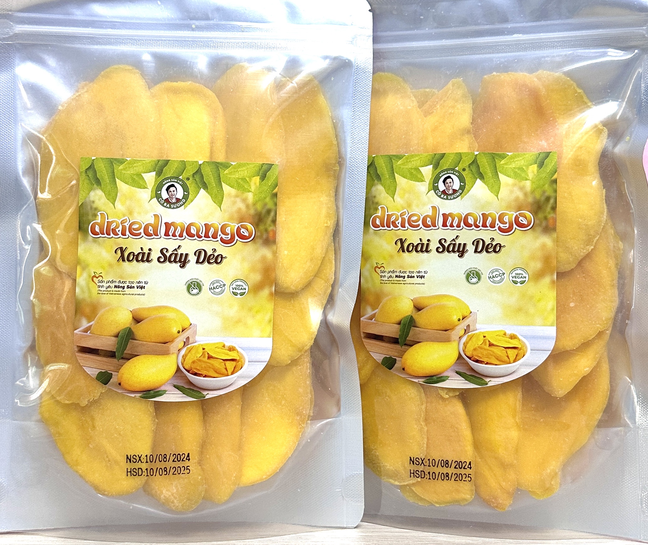 Xoài sấy dẻo, nguyên vị 100% tự nhiên, ăn vặt siêu ngon, nông sản sạch