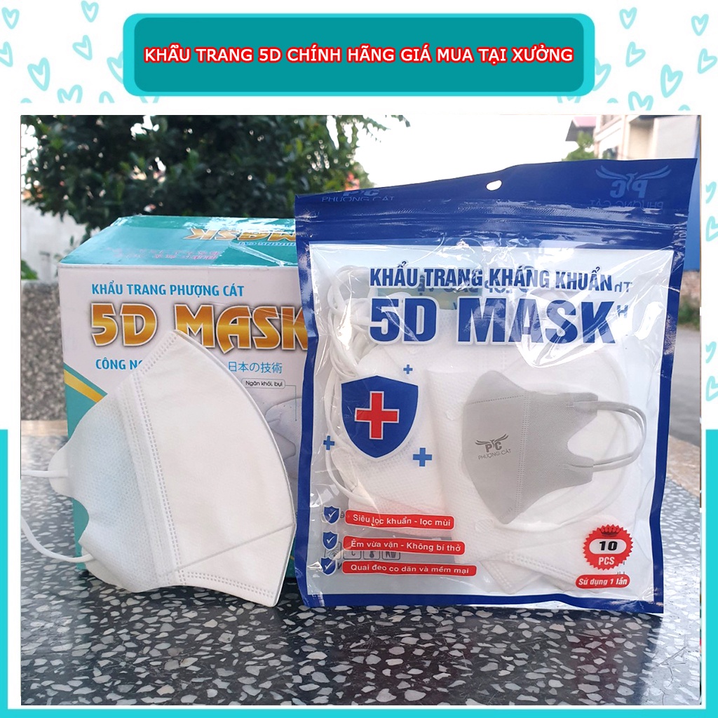 Khẩu trang 5D Mask Phượng Cát kháng khuẩn theo công nghệ Nhật Bản