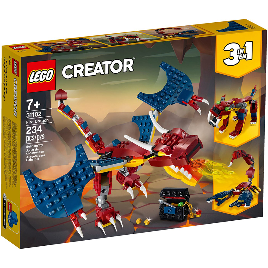 Đồ Chơi Lắp Ghép LEGO Creator Rồng Lửa 31102 (234 Chi Tiết)