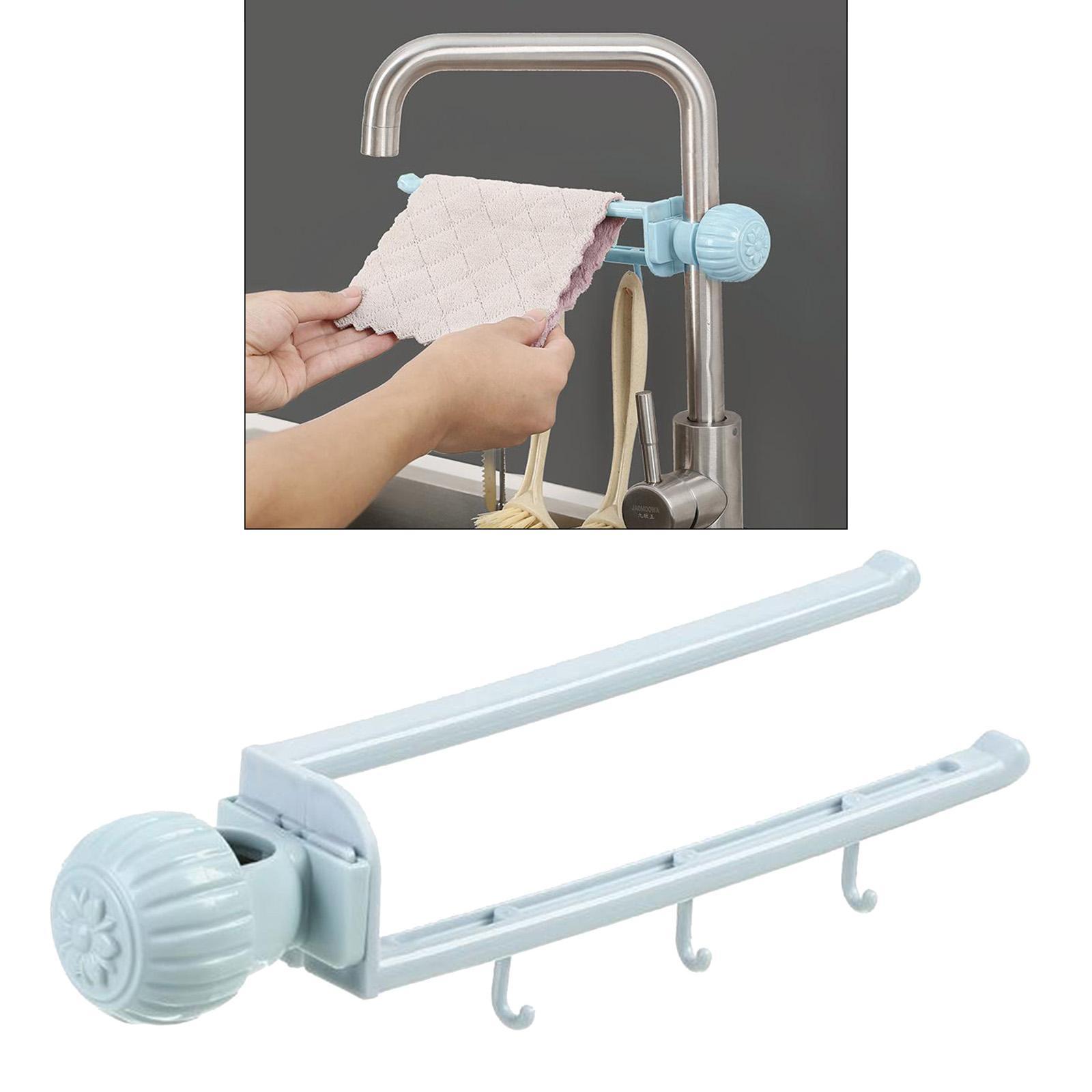Faucet Mount Kitchen Sponge Holder Brush Drainage Caddy Organizer