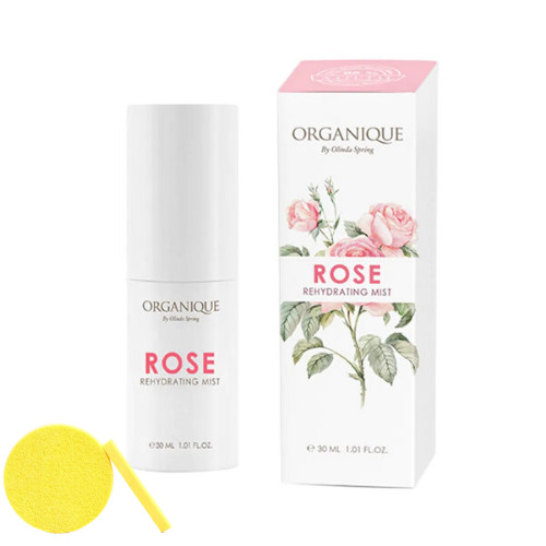 Xịt Khoáng Dưỡng Ẩm Hoa Hồng Organique Rose Rehydrate Mist (30ml) - Tặng Kèm Mút Rửa Mặt