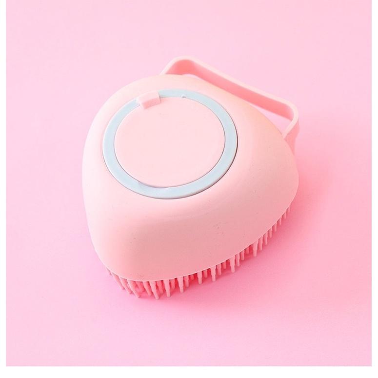 Bàn Chải Tắm Tạo Bọt Cho Chó Mèo Bằng Silicon Mềm Mại Có Chỗ Đựng Sữa Tắm Tạo Bọt Tiện Dụng