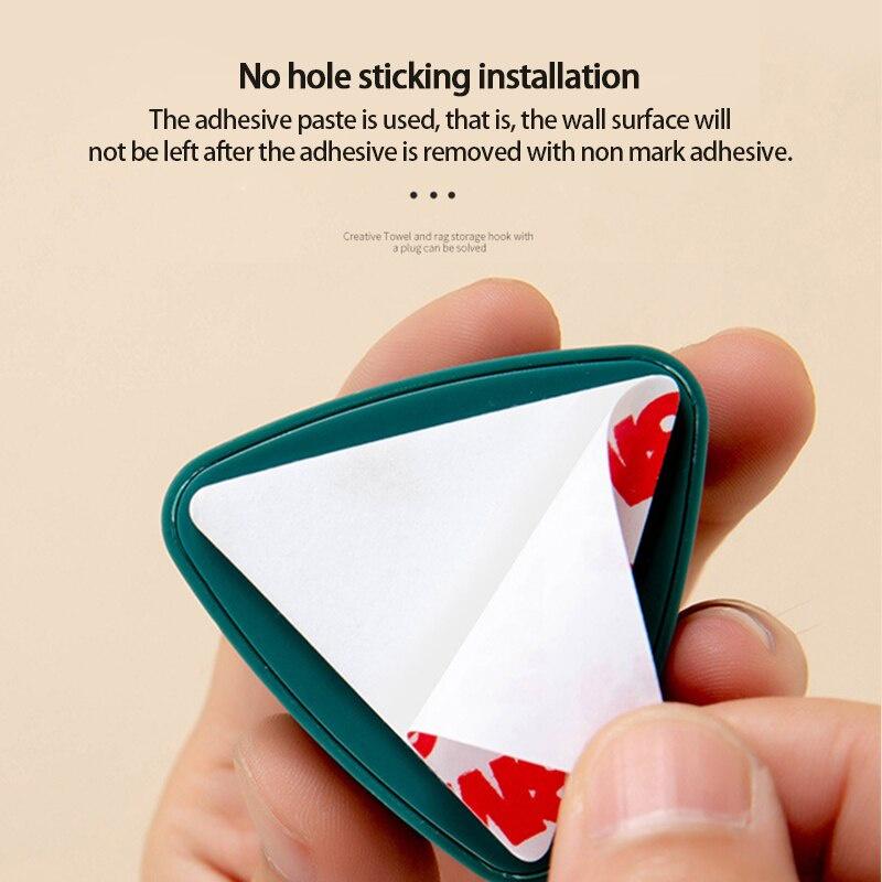 Towel Holder Sucker Wall Rack Washing Cloth Rag Hook Free Punch Storage Hanger Hand Towel Dish Towel Rack Kitchen Bathroom Tools