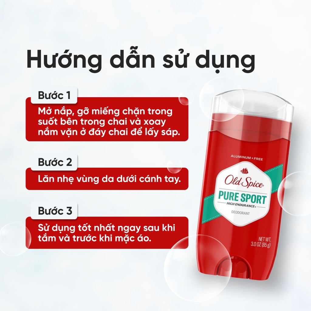 Lăn Khử Mùi Cho Nam Hương Lôi Cuốn Mạnh Mẽ Old Spice PURE SPORT 85g