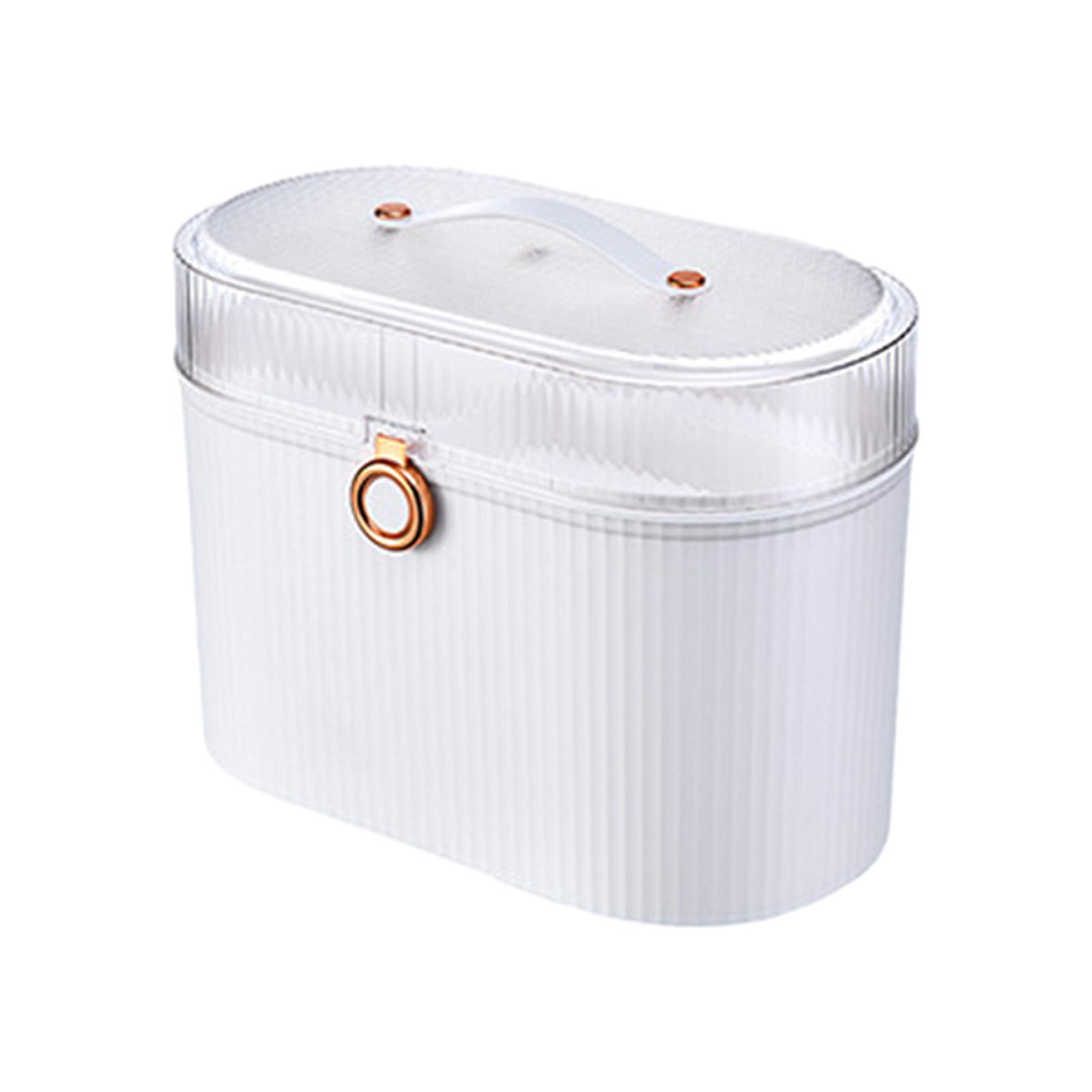 Home Organiser Storage Box Organization Bin with Lid and Handle Two Compartments for Jewelry Crafts Kids Toy Household Family