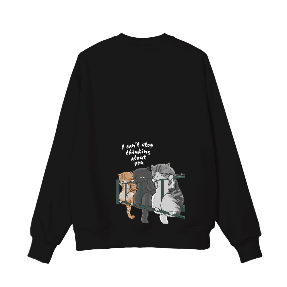 Áo dài tay MÈO LAN CAN NỈ BÔNG Unisex Phong Boutique Basic Sweater Ulzzang cặp đôi nam nữ form rộng oversize Hàn Quốc