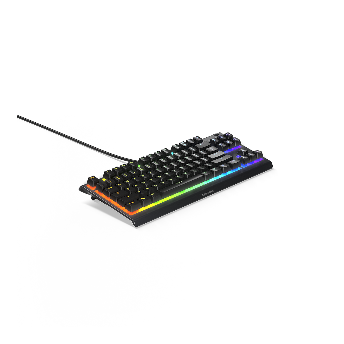 Bàn phím gaming có dây SteelSeries Apex 3 TKL led RGB, 20 triệu clicks, kháng nước, Whisper-Quiet switch, Hàng chính hãng, Bảo hành 12 tháng