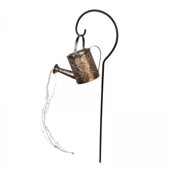 2X Fairy Watering Can Stake String Solar Ground Garden Light Waterproof Decor