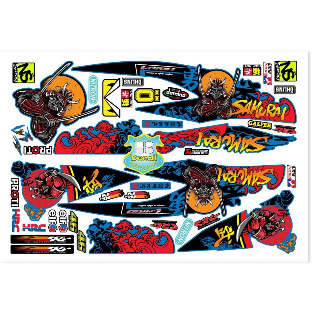 Tem rời vario 150 samurai xanh