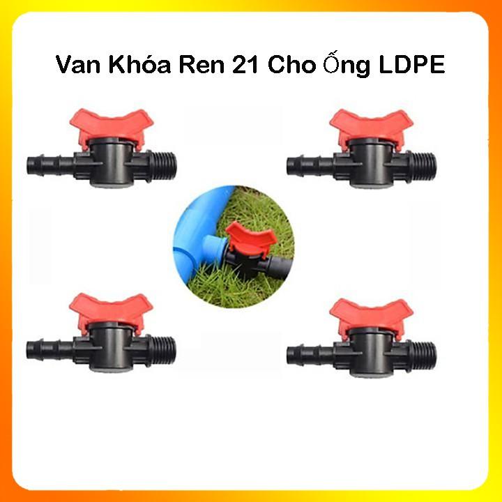 Van khoá ren, Van khóa nước, Dùng cho ống LDPE, Ống Mềm 16, 20