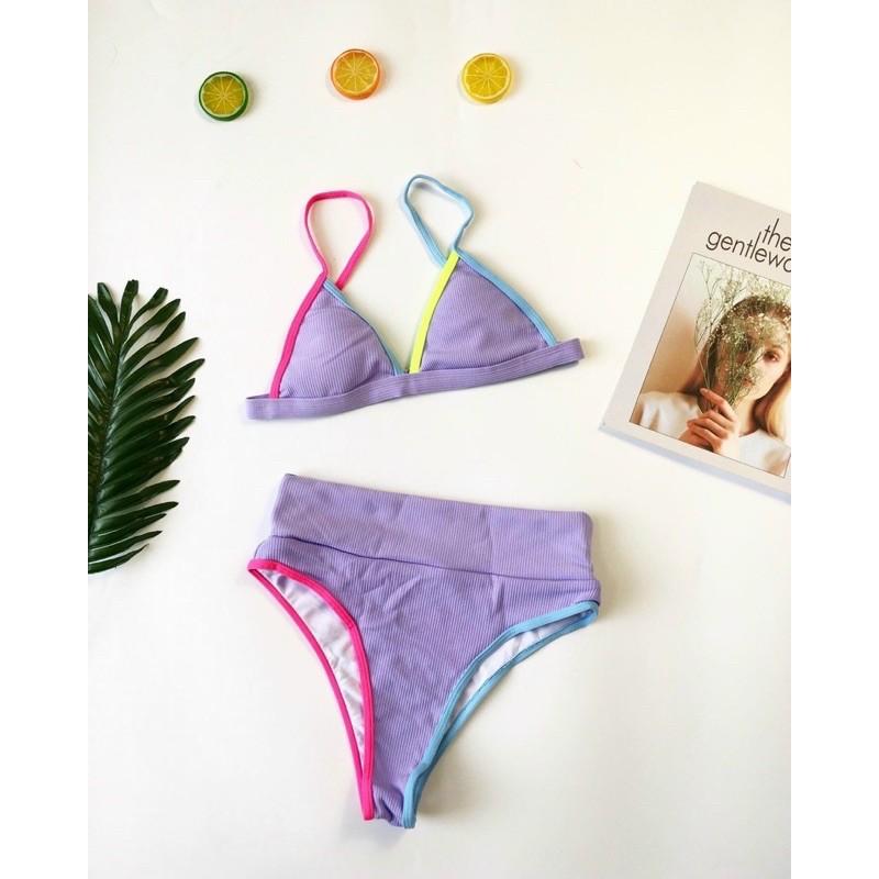 Bikini 2 mảnh cạp cao khoét mông sexy kèm ảnh thật