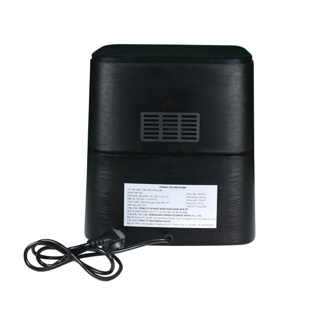 Nồi chiên không dầu 5.5L điện tử Mishio MK284 - Hàng chính hãng
