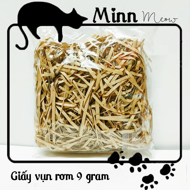 [9 Gram] Giấy vụn giấy rơm trang trí lót hộp quà hoặc túi giấy - giảm sốc món quà - Minn Meow