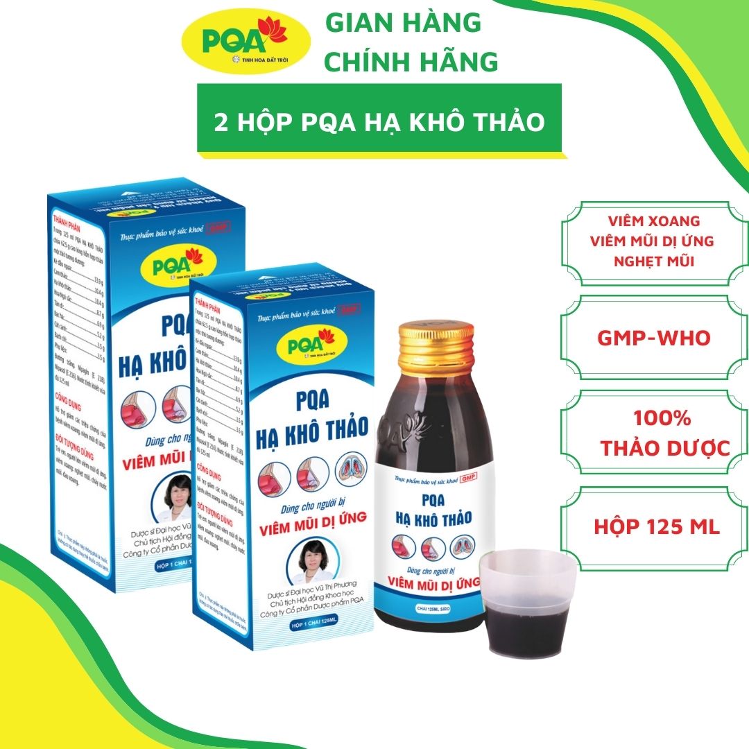 Hạ Khô Thảo PQA Hỗ Trợ Thông Mũi, Thông Thoáng Đường Thở Và Viêm Mũi Dị Ứng Hộp 125ml