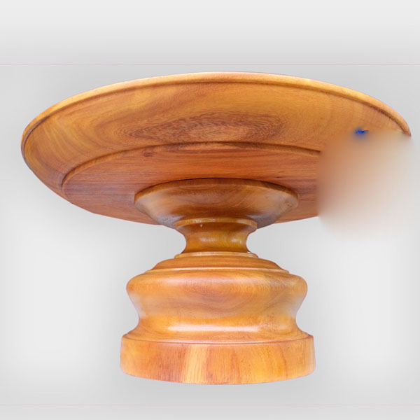 Mâm bồng bằng gỗ Gõ , đĩa đựng trái cây bằng gỗ ngang 27cm