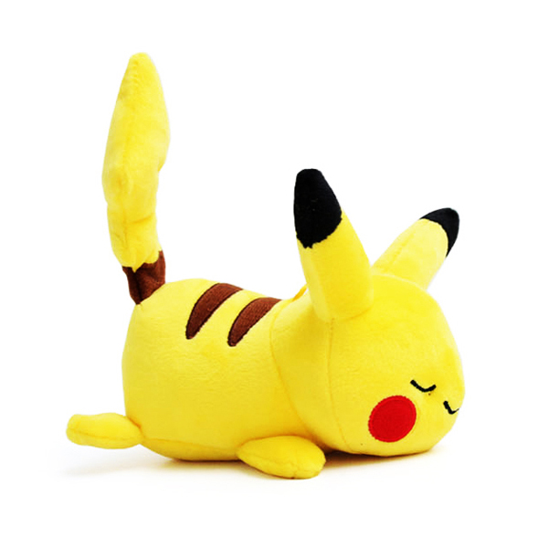 Gấu Bông Pikachu Ngủ Say (25 Cm) Gb190 (Tặng 1 Móc Khóa Dây Da Pu Đính Đá Lấp Lánh)