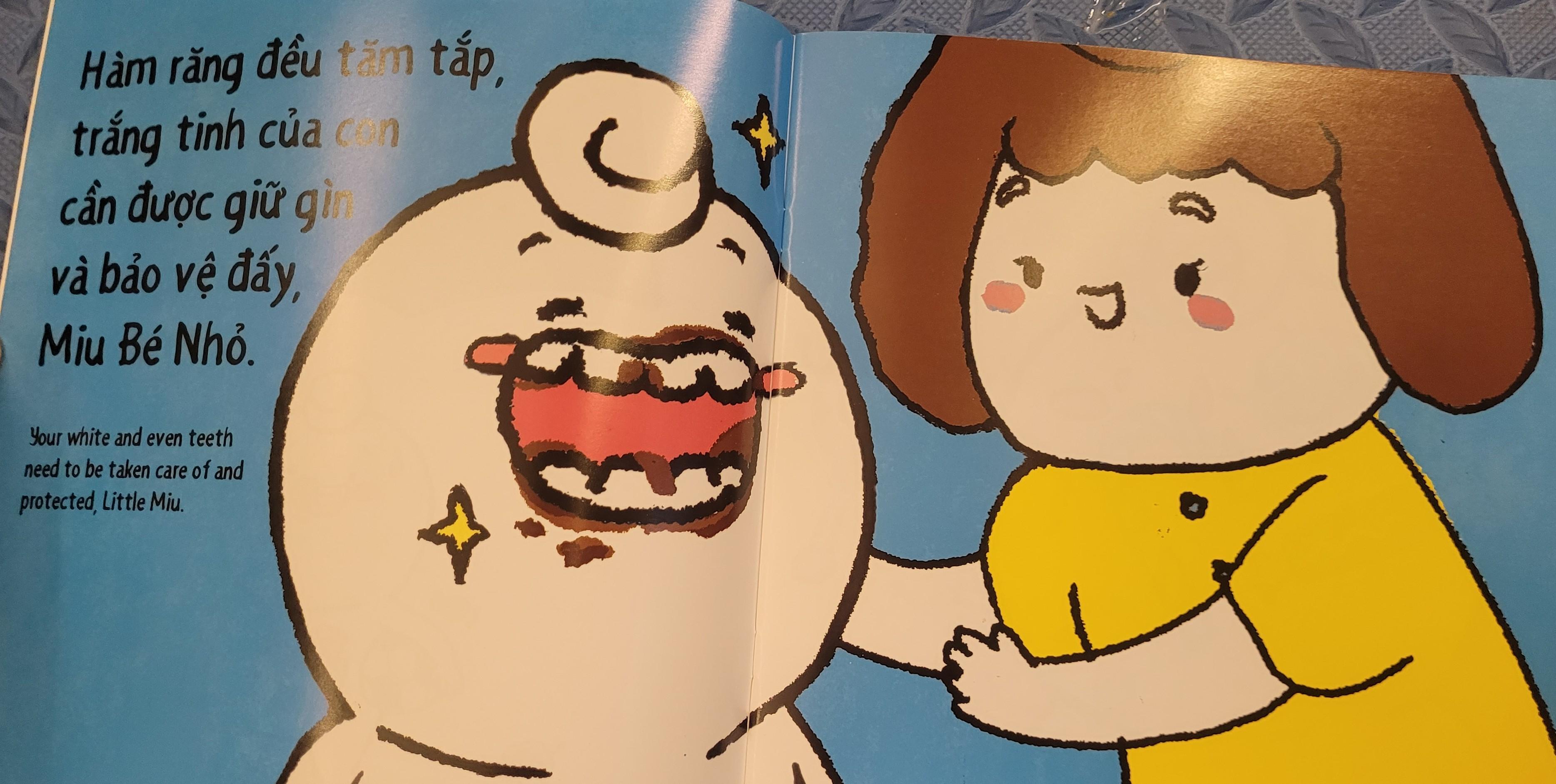 Sách Ehon Miu Bé Nhỏ Phần 2 Song Ngữ - Đừng Ăn Kẹo Nhiều Nhé