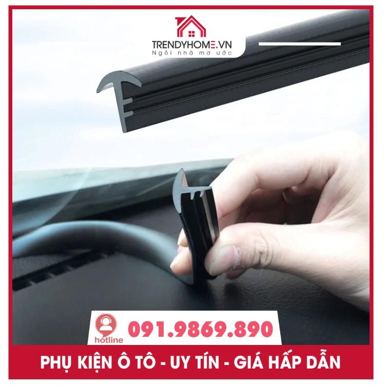 Bộ 1,6m Gioăng Cao Su Chữ T kèm que hỗ trợ gài | chặn nước khe kính lái thích hợp mọi loại xe