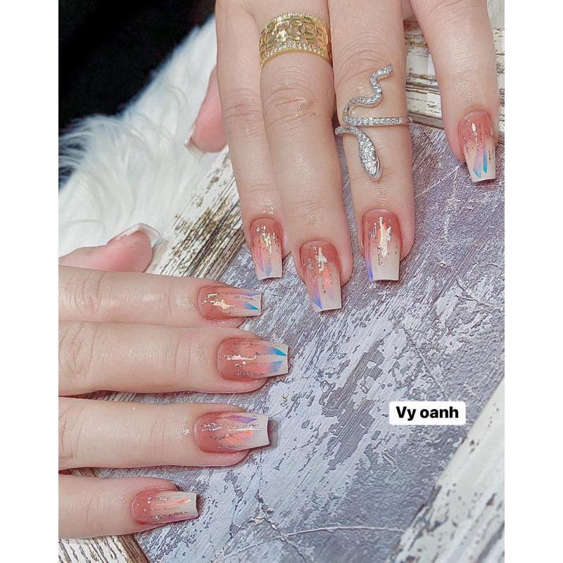 Set 6 Hũ Giấy Thuỷ Tinh, Giấy Kim Tuyến Cực Quang Làm Nail Lấp Lánh Nhiều Màu Trang Trí Móng Hàn Quốc Siêu Đẹp - Nail Phương Miu Nữ Women