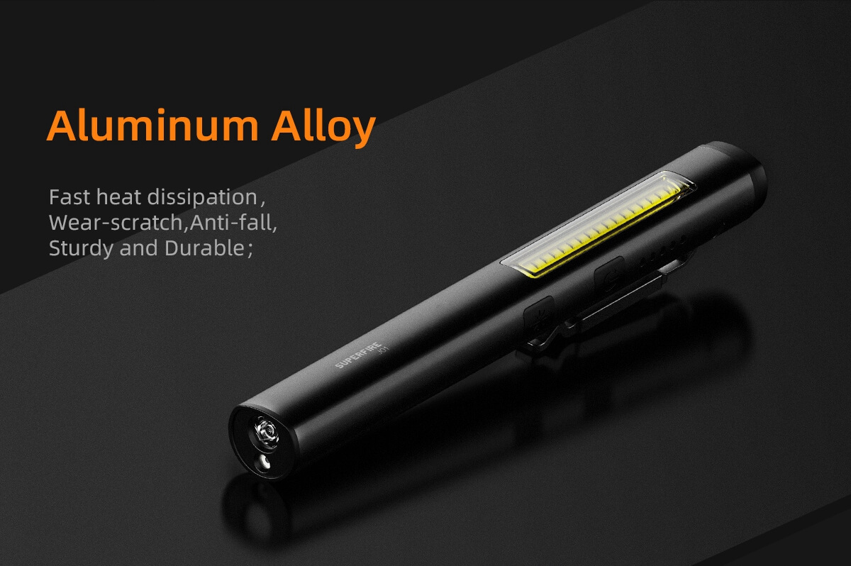Đèn pin dạng bút cầm tay Superfire J01 nhỏ gọn,đa chức năng có thể sử dụng cho nhiều mục đích khác nhau