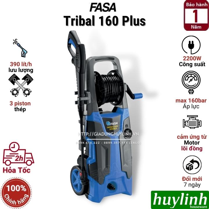 Máy xịt rửa xe cao áp Fasa Tribal 160 Plus - Công suất 2200W - Áp lực 160 bar - Motor cảm ứng từ - Hàng chính hãng