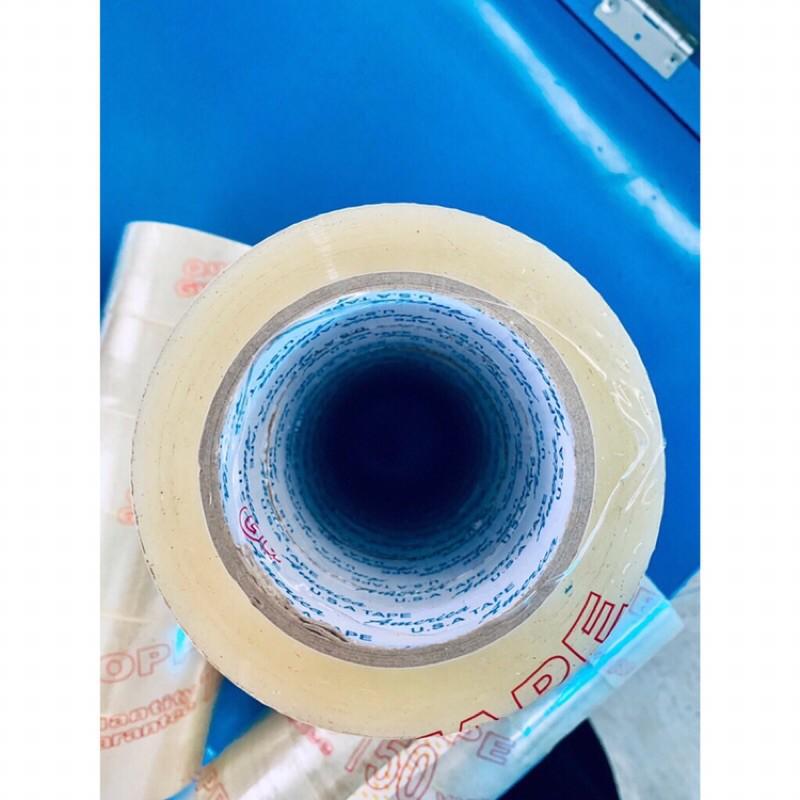 Băng keo trong dán thùng loại 1 dày 150 -200 yard+ dai chuẩn cây 1kg7