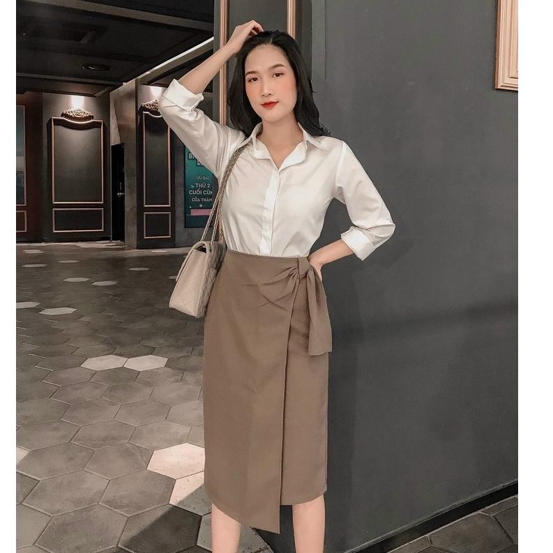 Chân Váy Bút Chì tà lệch - Thời trang thiết kế