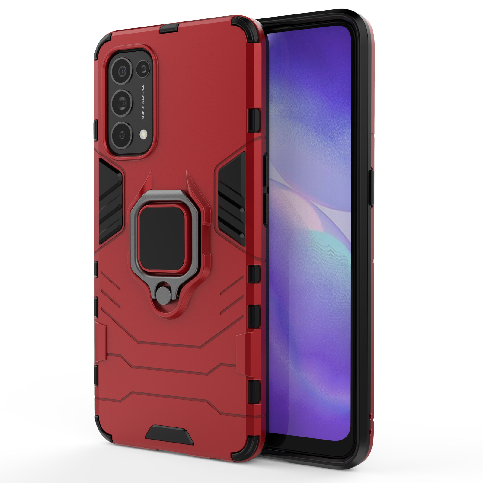 Ốp lưng dành cho OPPO RENO5 Iron Man iRing Nhựa PC cứng viền dẻo chống sốc cao cấp