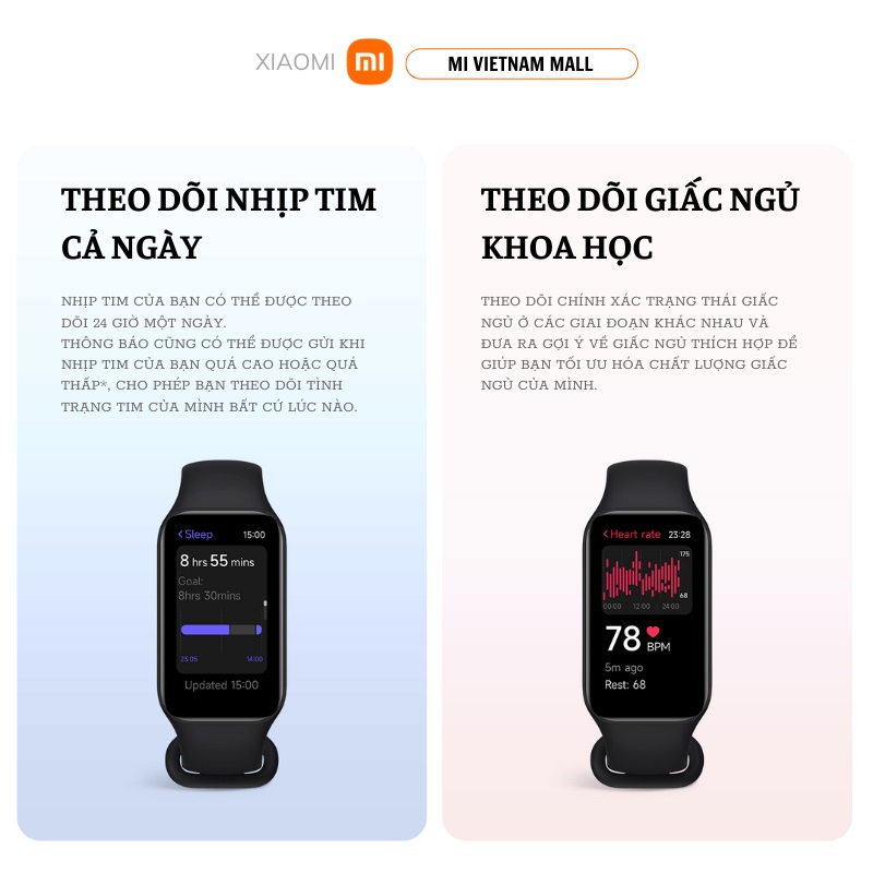 Vòng Đeo Tay Thông Minh Xiaomi Mi Band 8 Active - Hàng Chính Hãng