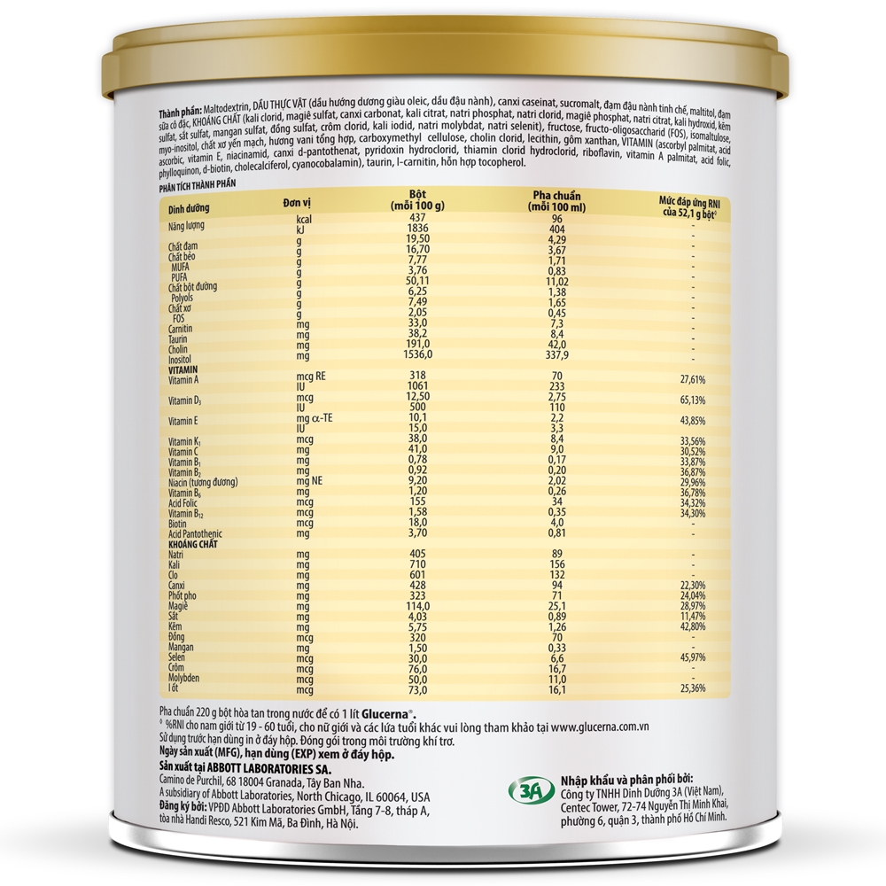 Sữa Bột  Abbott Glucerna Vani 400g